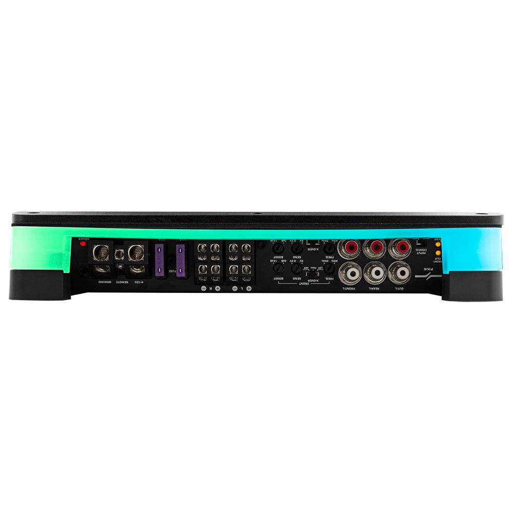 Flush Mount / Surface Mount 4 Channel Class D Amplifier With Acrylic Cover for Custom Installation 4 X 180 Watts RMS @ 4 Ohm