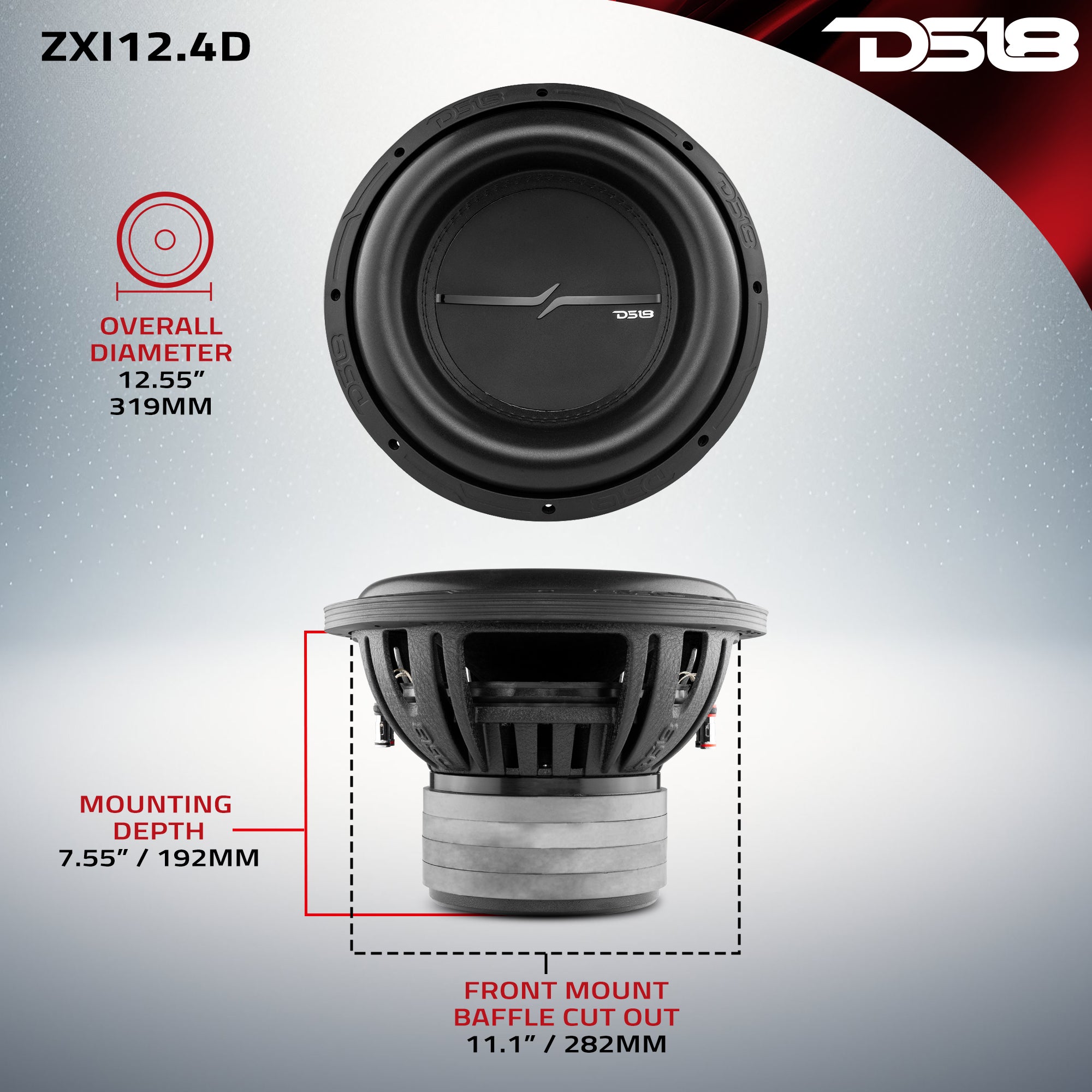 DS18 ZXI12.4DRCK Recone Kit for ZXI12.4D