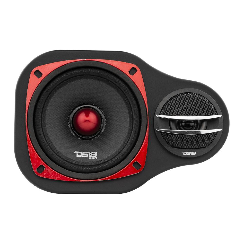 High Density Abs 2-Way Universal Pod 1 X 4" Loudspeaker and 1 X .5-1” Tweeter(Pair)