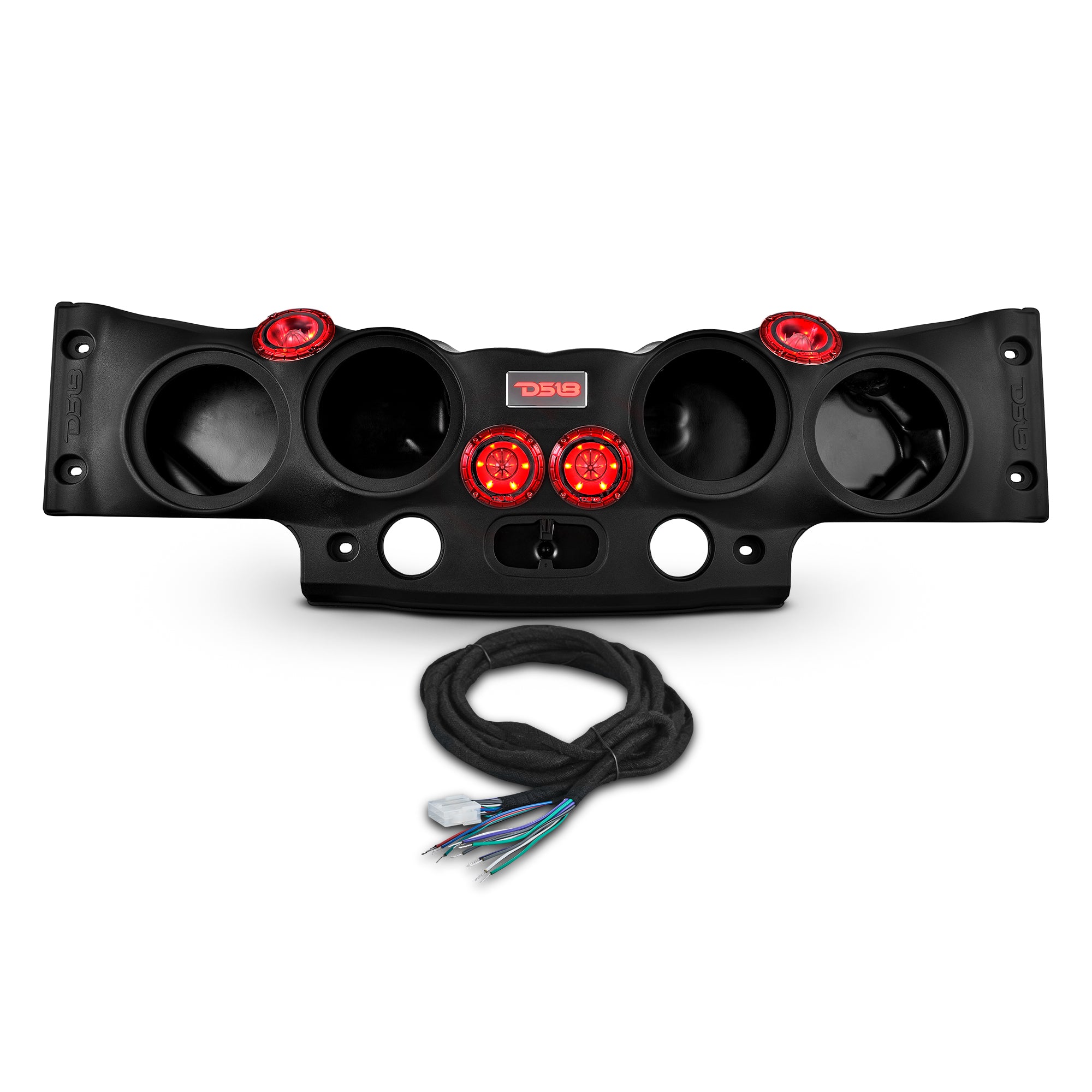Jeep JK/JKU Overhead Sound Bar System Fits 4 X 8" Speakers (Not included) 4 X Tweeters PRO-TW4L and 2 X Drivers PRO-DRNSC1.5 and Harness Included- Black