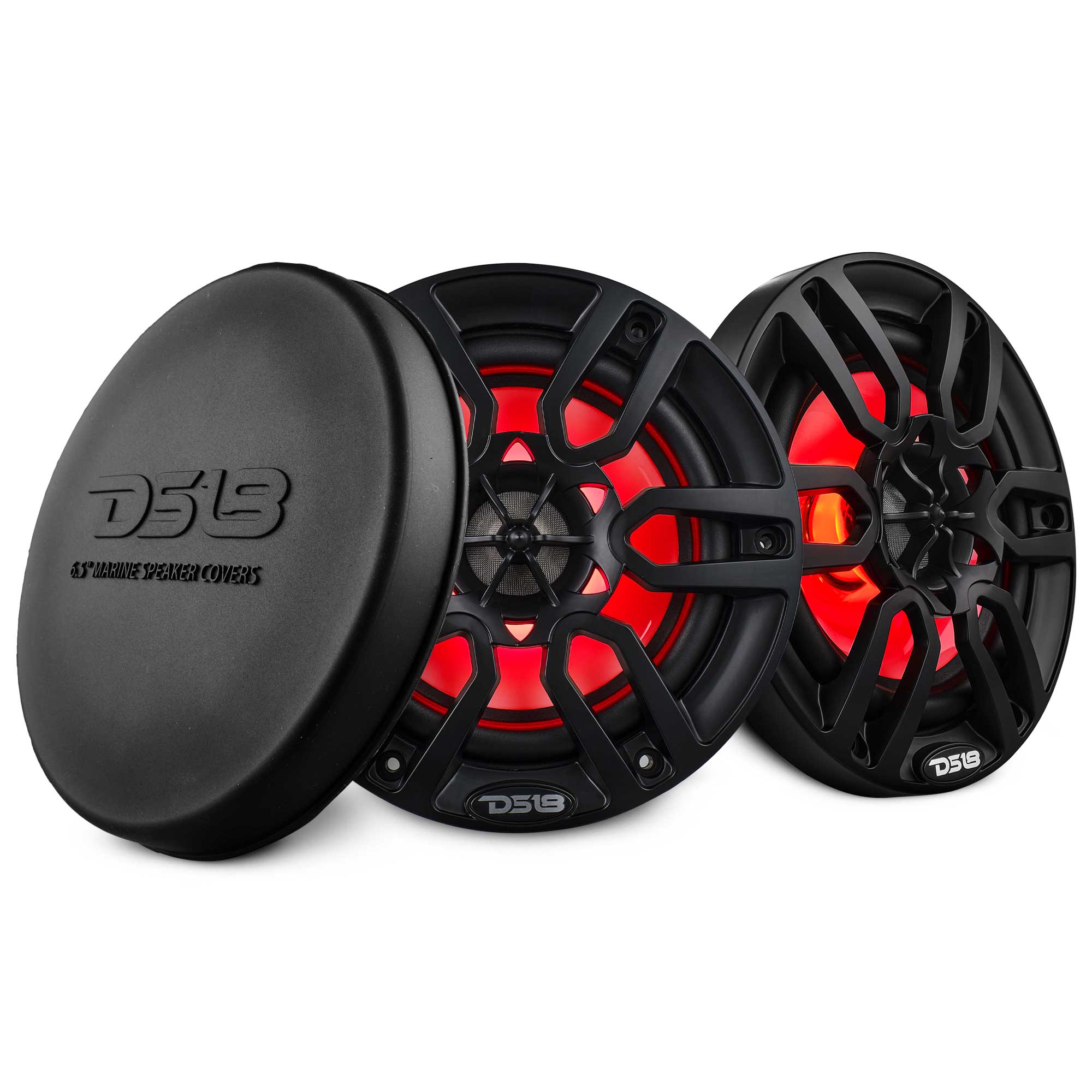 NXL 6.5" 2-Way Coaxial Marine Speaker With LED RGB Lights 100 Watts Rms 4-Ohm -Black