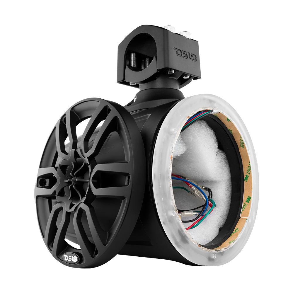NXL 6.5" Marine and Powersports Empty Tower LED RGB Lights -Black