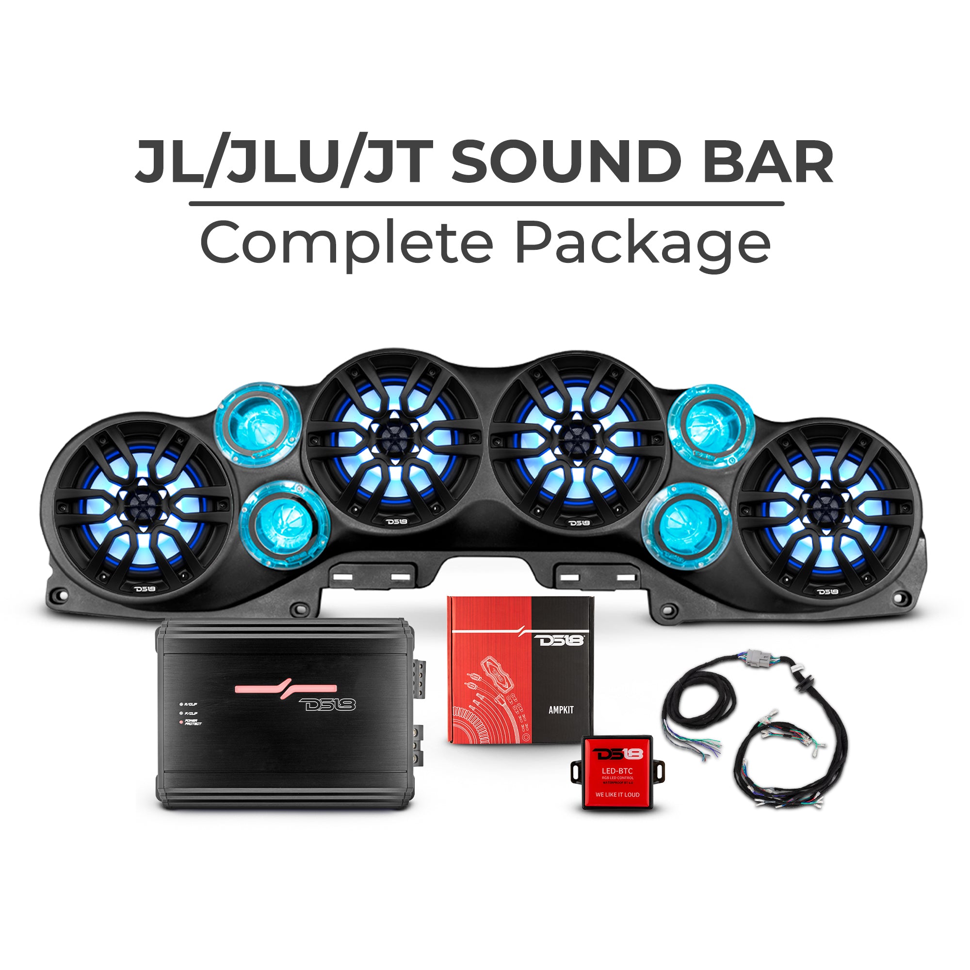 Overhead Soundbar Package for Select 2018-2023 Jeep Wrangler (JL) / Gladiator  (JT)