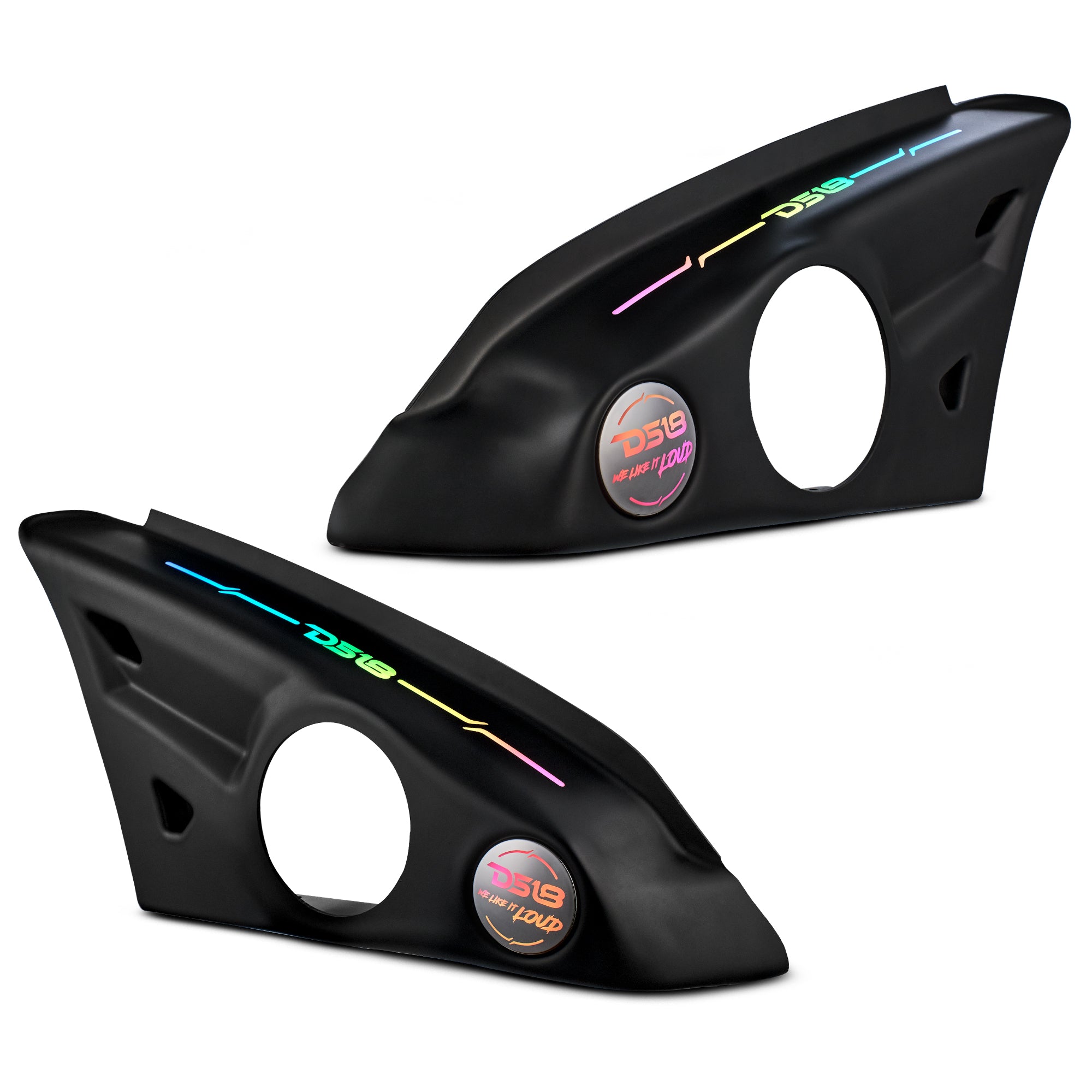 Polaris Slingshot Arm Rest Empty Enclosure With Digital Led Lights fits 2 x 6.5" Speakers | 2015 - Current
