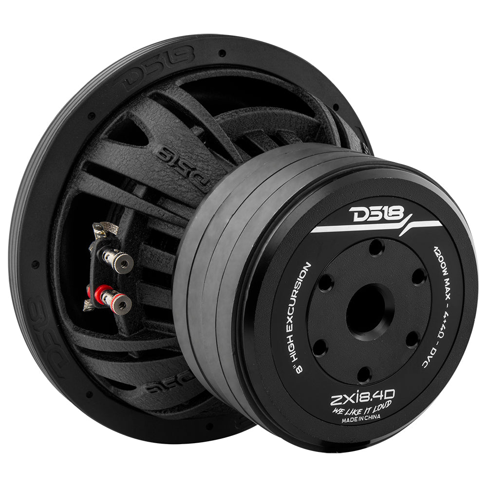 ZXI 8" High Excursion Subwoofer Quad Stacked Magnets 600 Watts Rms DVC 4-Ohm