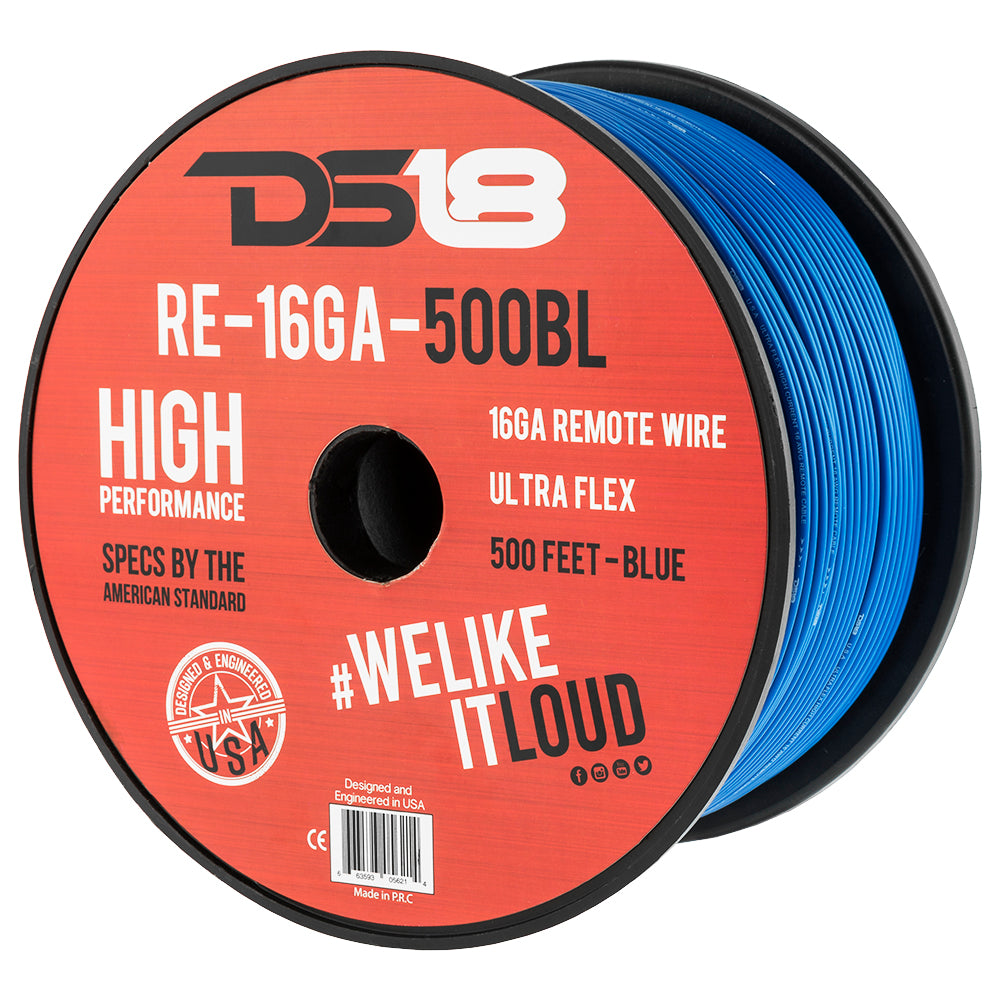Remote Wire Audio 16-GA Remote Wire Primary Wire 500 Feet - Official DS18 Pro Audio Store