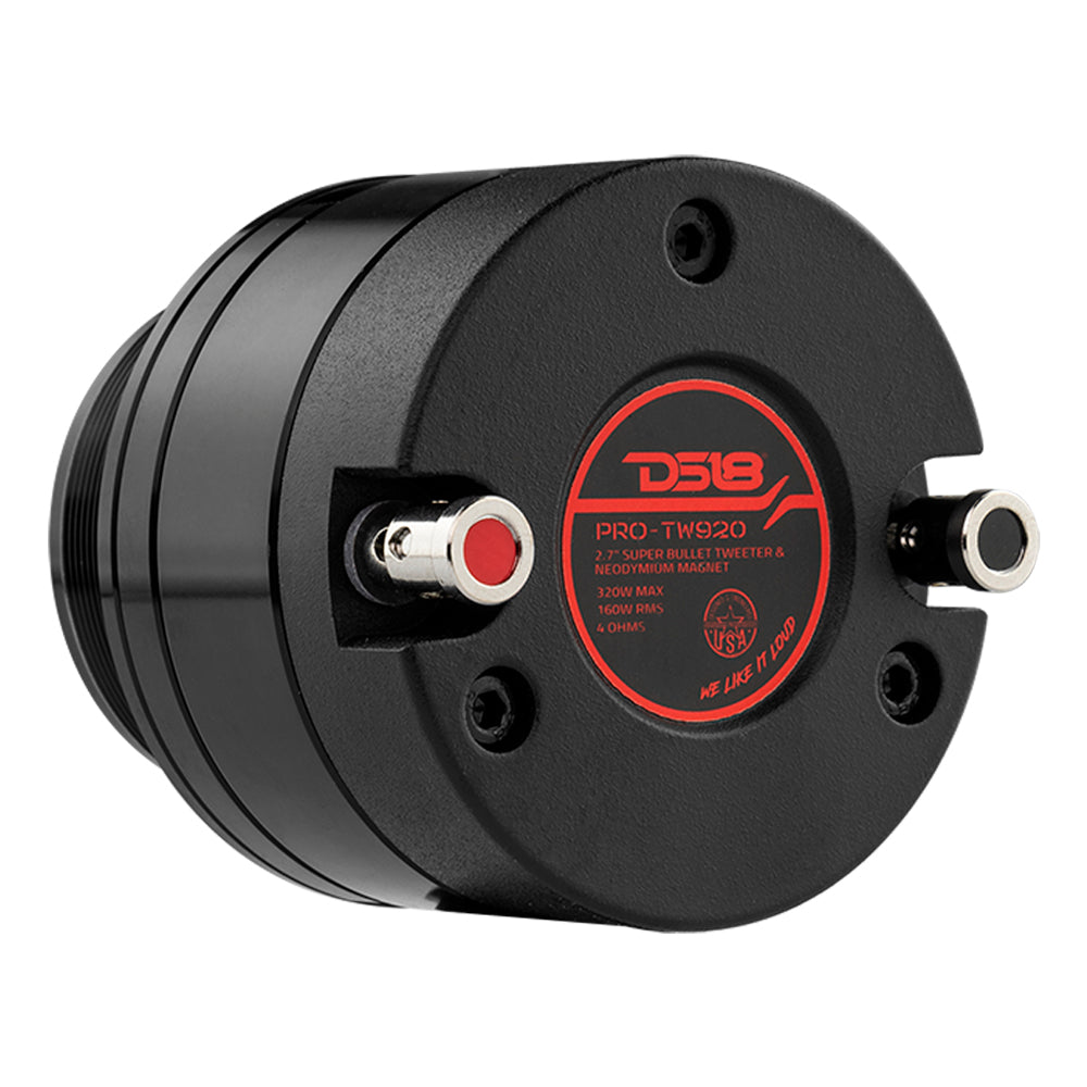 2.7" High Compression Neodymium Super Bullet Tweeter 160 Watts 1.4" Titanium 4-Ohm Vc