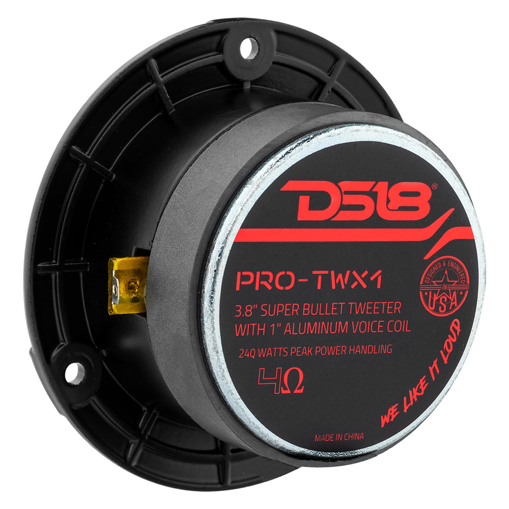 3.8" Super Bullet Tweeter 120 Watts 1" Aluminum 4-Ohm Vc