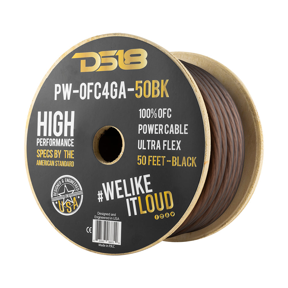 4-GA 100% OFC Ground, Power Cable, 50 Feet