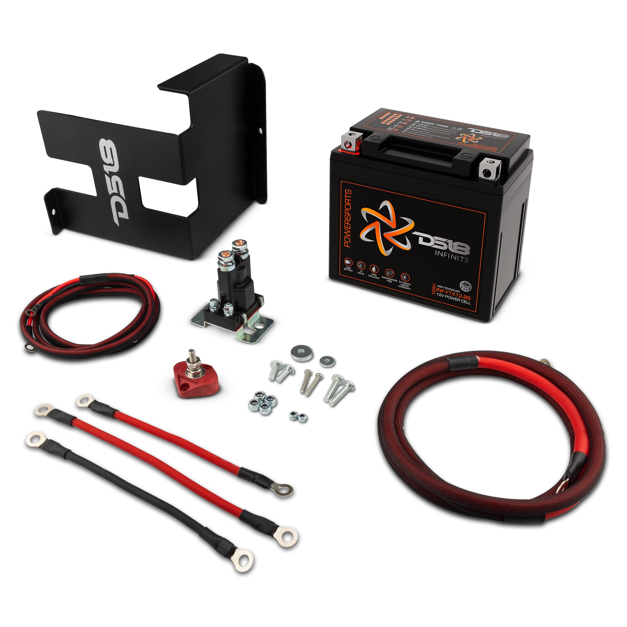 Can-Am Maverick X3 Second Battery Upgrade Kit with Battery - More Battery Reserve Power For Longer Lasting Audio
