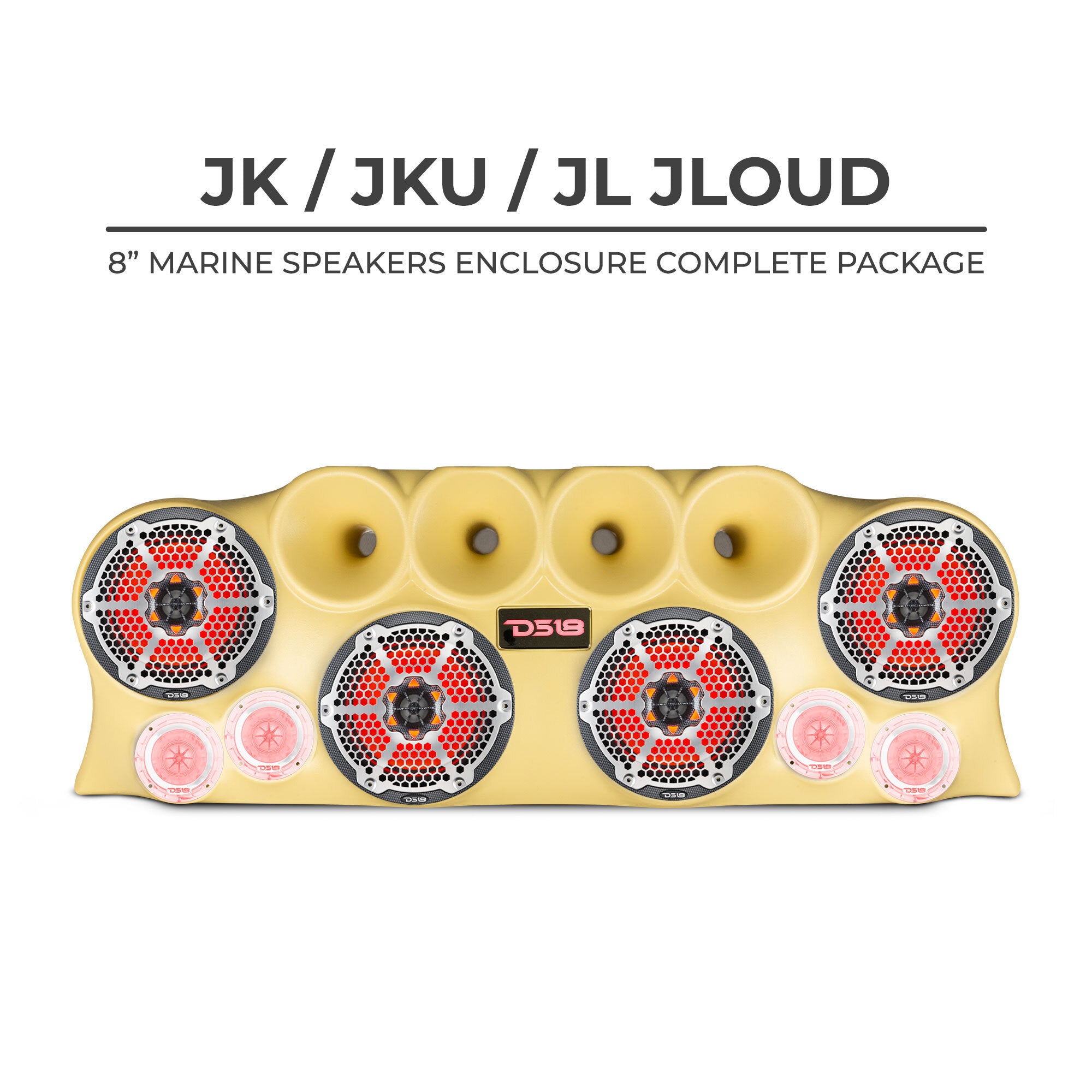 DS18 J-LOUD Jeep Wrangler JK/JKU/JL Loaded Sound Bar System, Black ...